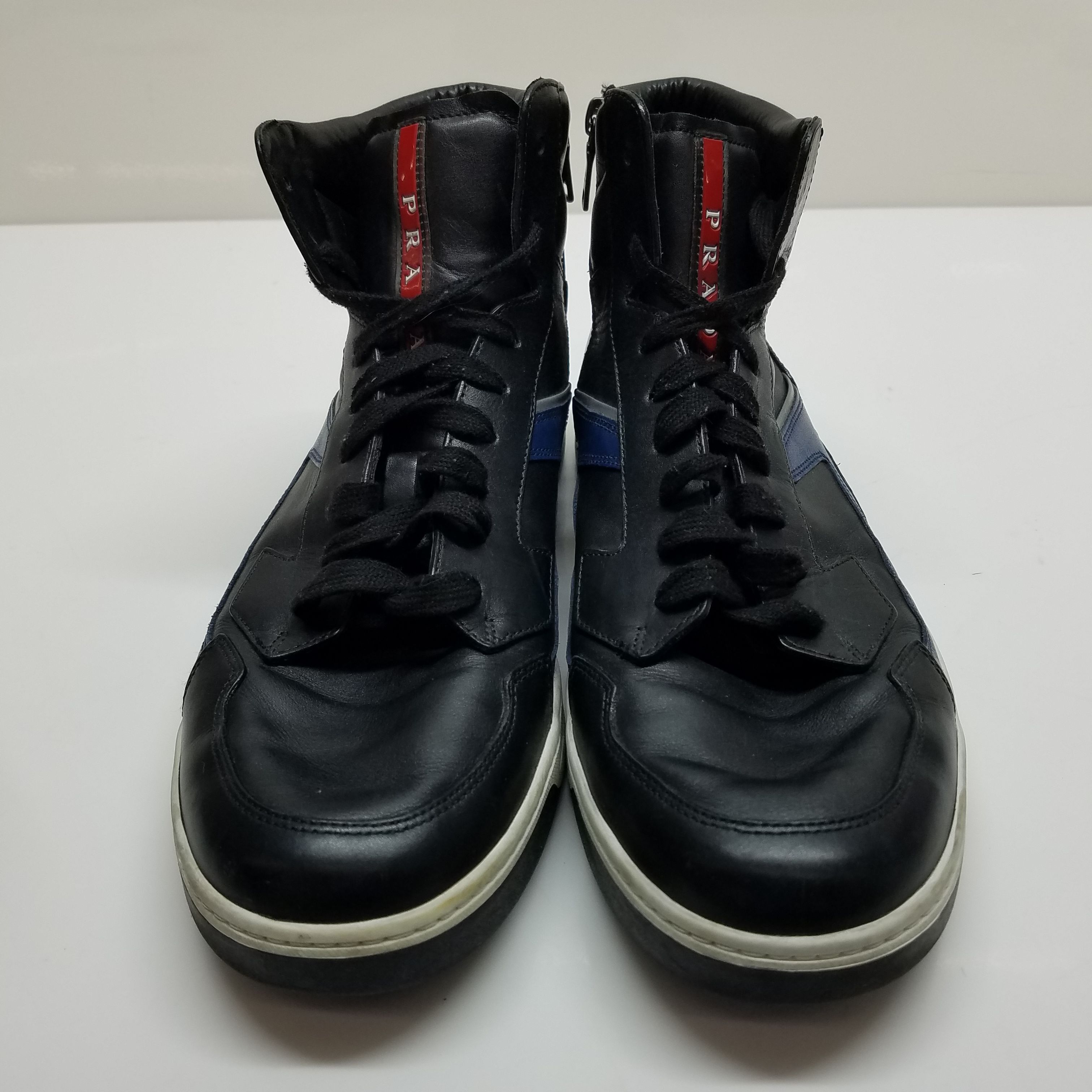 Amazon.com | Prada Men's 4E2748 DXF F0002 Black Leather Sneaker US 10.5 /  EU 9.5 (43,5) | Fashion Sneakers
